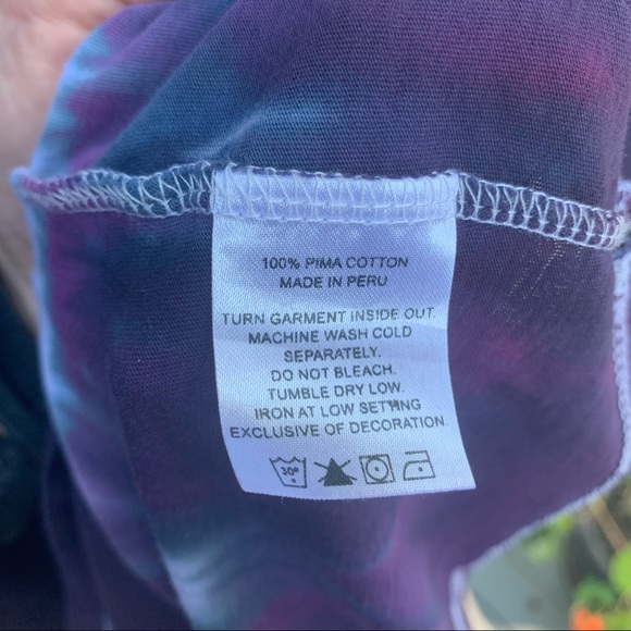 pima cotton tie dye t shirt dress - Picture 5 of 6